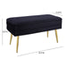 Ziva Black Velvet Storage Bench - Home And Beyond