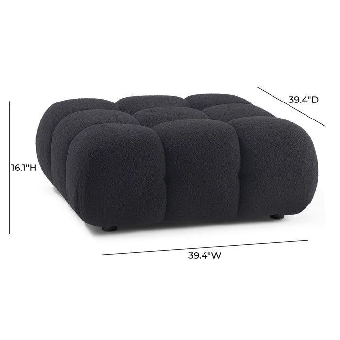 Calliope Performance Vegan Shearling Modular Ottoman - Home And Beyond
