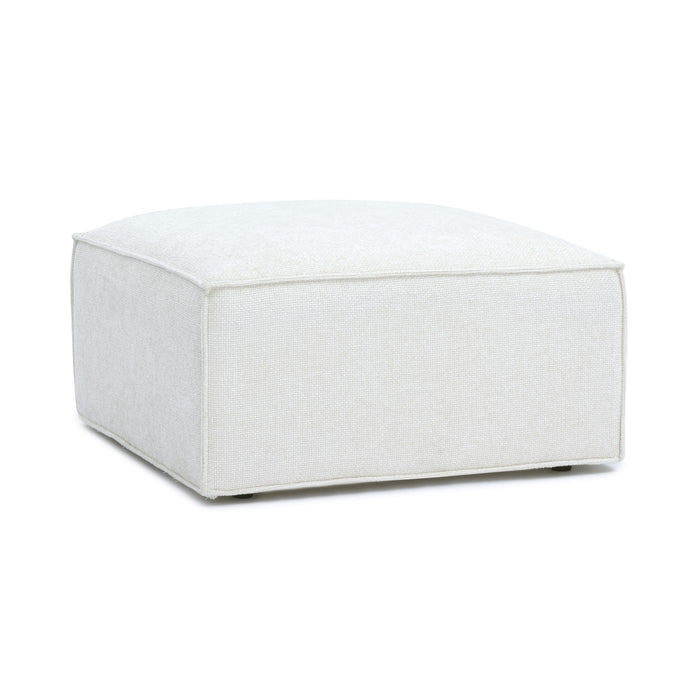 Mindy Performance Chenille Basketweave Ottoman - Home And Beyond