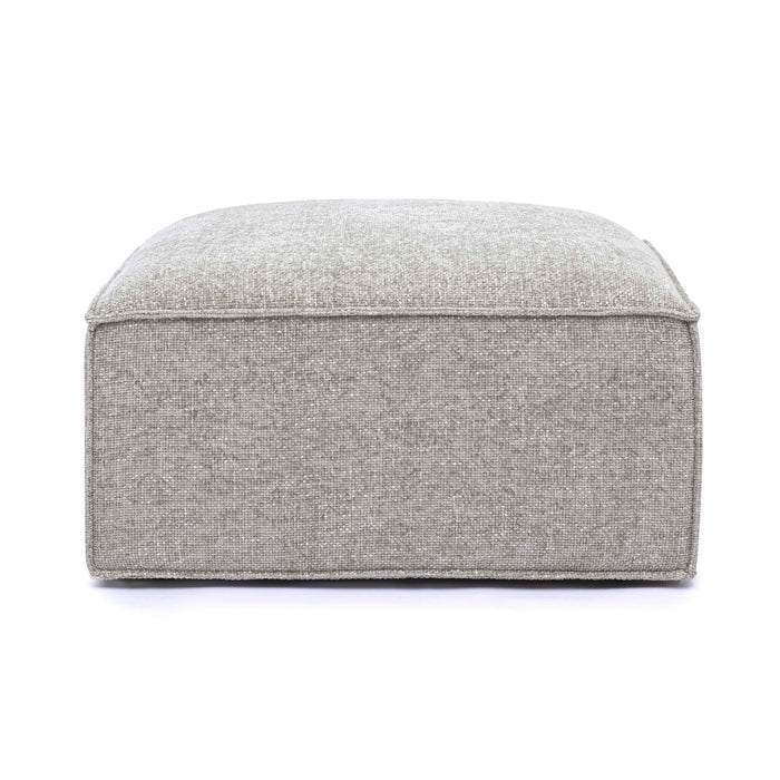 Mindy Performance Chenille Basketweave Ottoman - Home And Beyond
