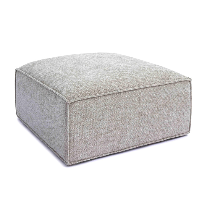 Mindy Performance Chenille Basketweave Ottoman - Home And Beyond