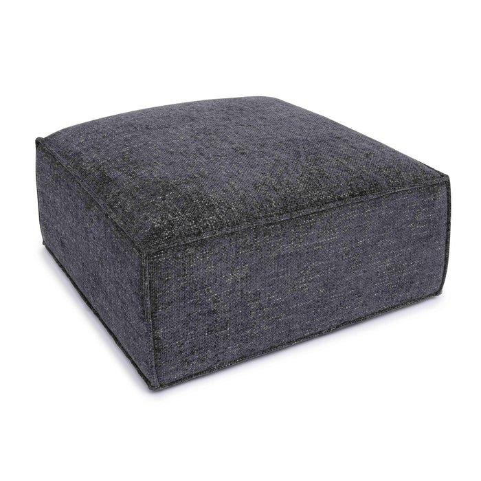 Mindy Performance Chenille Basketweave Ottoman - Home And Beyond
