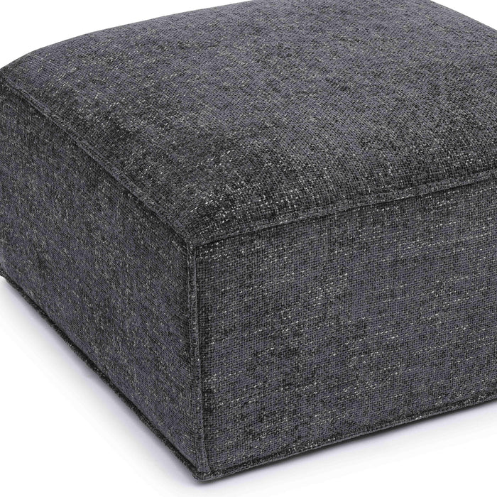 Mindy Performance Chenille Basketweave Ottoman - Home And Beyond