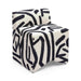 Pippa Black Brushstroke Print Contract Grade Accent Stool - Home And Beyond