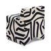 Pippa Black Brushstroke Print Contract Grade Accent Stool - Home And Beyond