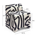Pippa Black Brushstroke Print Contract Grade Accent Stool - Home And Beyond