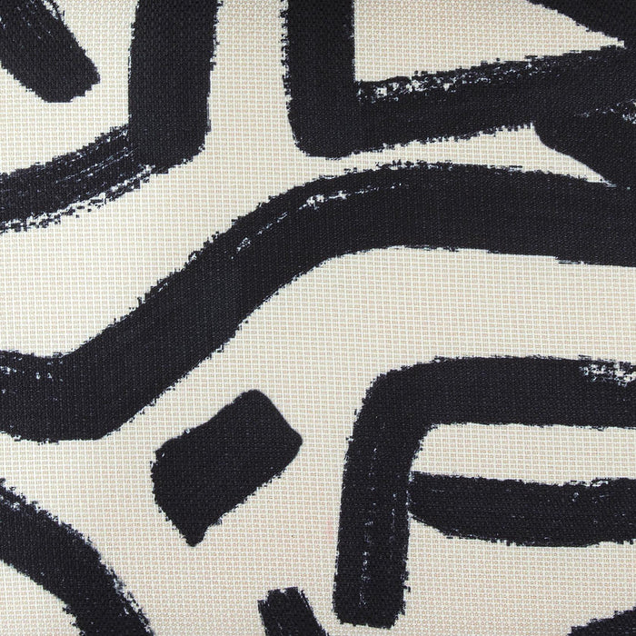 Pippa Black Brushstroke Print Contract Grade Accent Stool - Home And Beyond