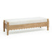 Thelma 56" Cream Performance Basketweave Bench - Home And Beyond