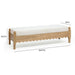 Thelma 56" Cream Performance Basketweave Bench - Home And Beyond