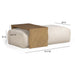 Spencer 54" Performance Basketweave Ottoman with Bridge Table - Home And Beyond