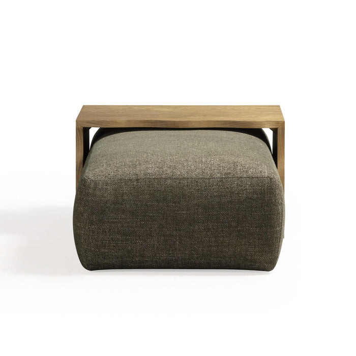 Spencer 54" Performance Basketweave Ottoman with Bridge Table - Home And Beyond
