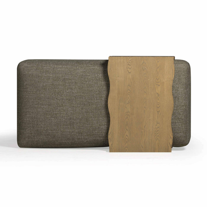 Spencer 54" Performance Basketweave Ottoman with Bridge Table - Home And Beyond