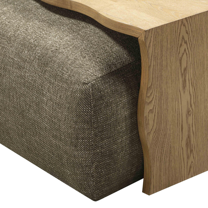 Spencer 54" Performance Basketweave Ottoman with Bridge Table - Home And Beyond