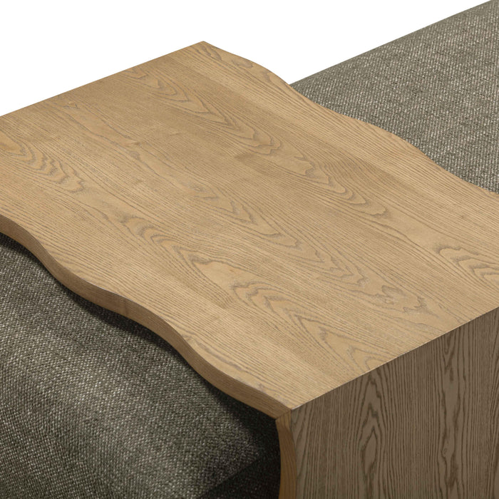 Spencer 54" Performance Basketweave Ottoman with Bridge Table - Home And Beyond