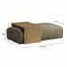 Spencer 54" Performance Basketweave Ottoman with Bridge Table - Home And Beyond