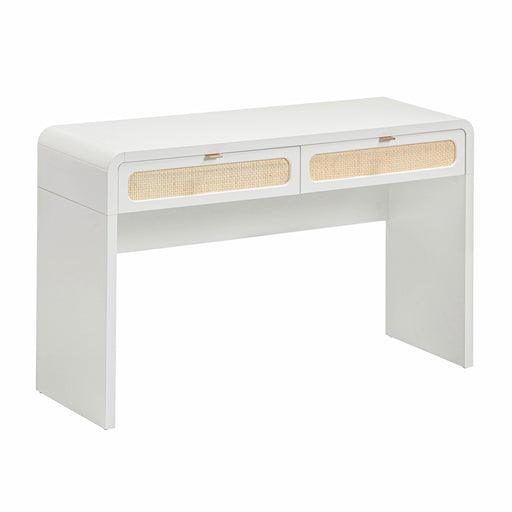 Patty 48" Rattan 2-Drawer Console Desk - Home And Beyond