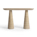 Sandra 47" Faux Travertine Indoor/Outdoor Console Table - Home And Beyond