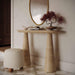 Sandra 47" Faux Travertine Indoor/Outdoor Console Table - Home And Beyond