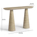 Sandra 47" Faux Travertine Indoor/Outdoor Console Table - Home And Beyond