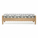 Thelma 56" Leopard Performance Jacquard Fabric Bench - Home And Beyond