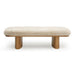 Ollie 56.5" Contract-Grade Straight Vegan Shearling Large Bench - Home And Beyond