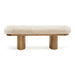 Ollie 48" Contract-Grade Straight Vegan Shearling Bench - Home And Beyond