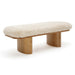 Ollie 48" Contract-Grade Straight Vegan Shearling Bench - Home And Beyond