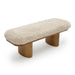 Ollie 48" Contract-Grade Straight Vegan Shearling Bench - Home And Beyond