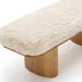 Ollie 48" Contract-Grade Straight Vegan Shearling Bench - Home And Beyond