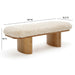 Ollie 48" Contract-Grade Straight Vegan Shearling Bench - Home And Beyond
