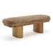Ollie 48" Contract-Grade Straight Vegan Shearling Bench - Home And Beyond