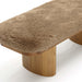 Ollie 48" Contract-Grade Straight Vegan Shearling Bench - Home And Beyond