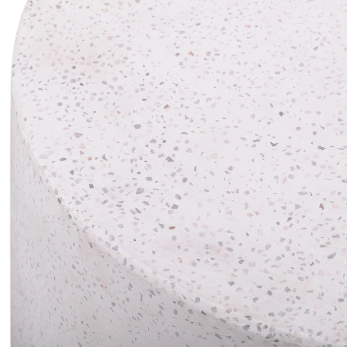 Terrazzo Light Speckled Side Table - UK - Home And Beyond