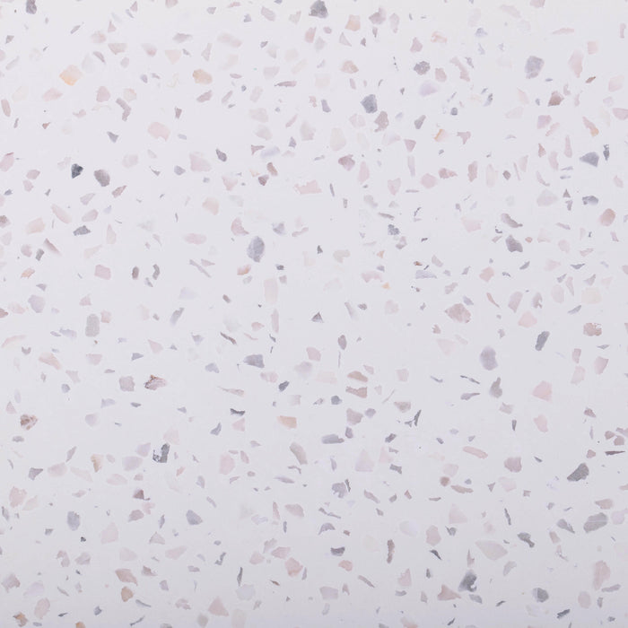 Terrazzo 27.5" Light Speckled Concrete Round Coffee Table