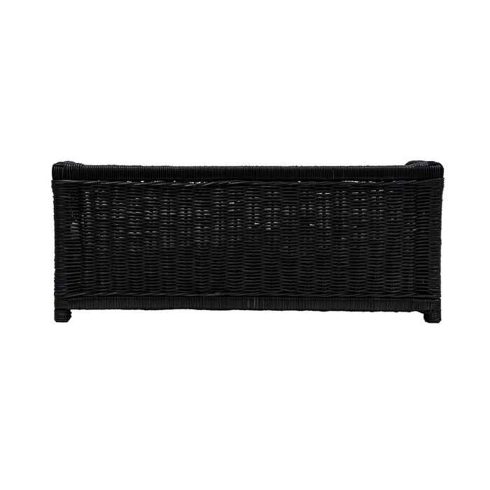 Poppy Black Rattan Small Pet Bed - Home And Beyond