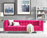 Bea Hot Pink Velvet Sofa - UK - Home And Beyond
