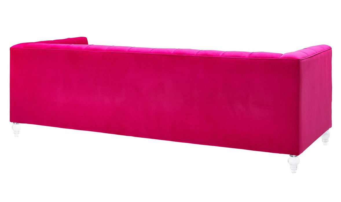Bea Hot Pink Velvet Sofa - UK - Home And Beyond