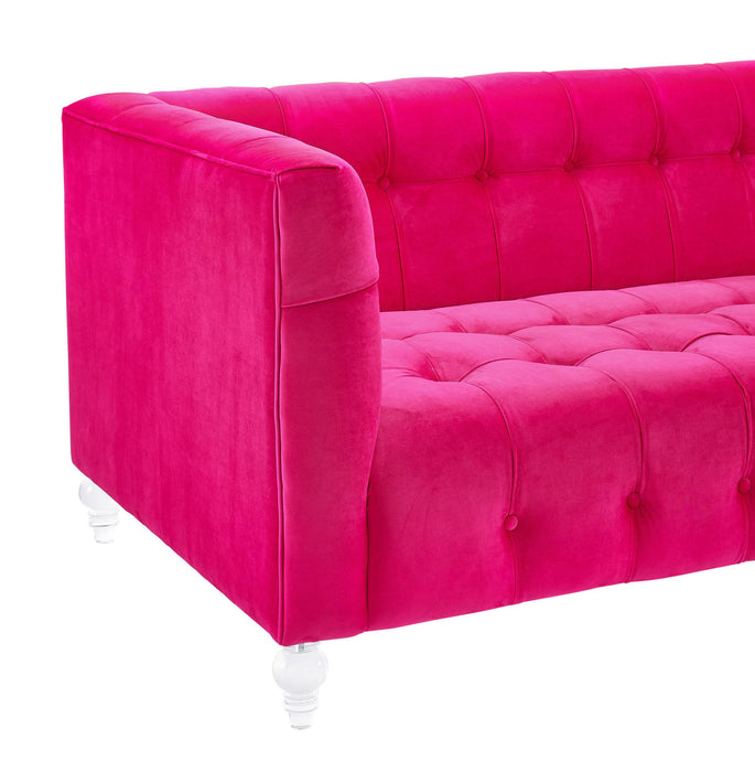Bea Hot Pink Velvet Sofa - UK - Home And Beyond