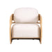 Lauretta Cream Fabric and Natural Rattan Accent Chair - Home And Beyond