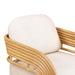 Lauretta Cream Fabric and Natural Rattan Accent Chair - Home And Beyond