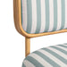 Dorine Striped Performance Linen &amp; Rattan Accent Chair - Home And Beyond