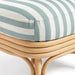 Dorine Striped Performance Linen &amp; Rattan Accent Chair - Home And Beyond