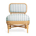 Dorine Striped Performance Linen &amp; Rattan Accent Chair - Home And Beyond