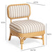 Dorine Striped Performance Linen &amp; Rattan Accent Chair - Home And Beyond