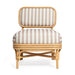 Dorine Striped Performance Linen &amp; Rattan Accent Chair - Home And Beyond