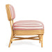 Dorine Striped Performance Linen &amp; Rattan Accent Chair - Home And Beyond