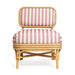 Dorine Striped Performance Linen &amp; Rattan Accent Chair - Home And Beyond