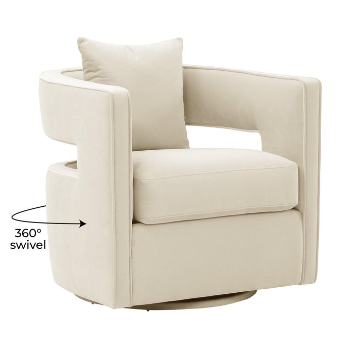 Kennedy Cream Swivel Chair - UK - Home And Beyond
