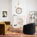 London Black Pleated Swivel Chair - UK - Home And Beyond