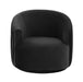 London Black Pleated Swivel Chair - UK - Home And Beyond